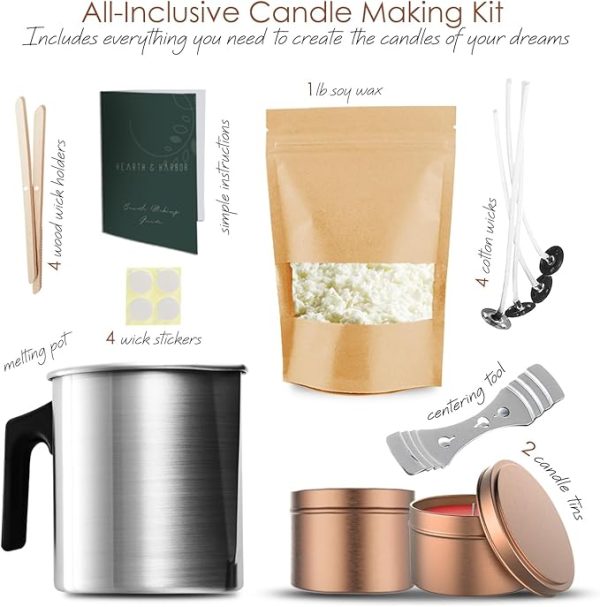 Soy Candle Making Kit for Adults & Kids, Candle Making Supplies, DIY Candle Making Kit for Beginners, Natural Soy Wax Candle Making Kits - Complete Candle Kit, 1 Lbs - Image 4